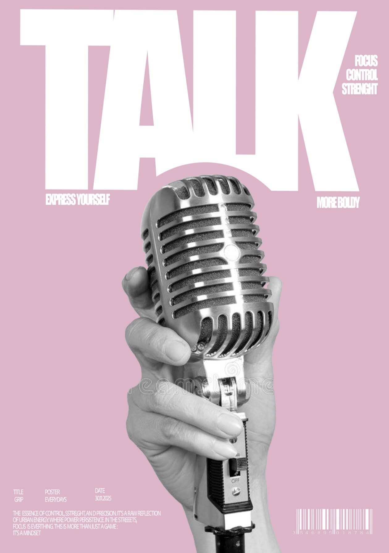 Affiche Talk, micro vintage
