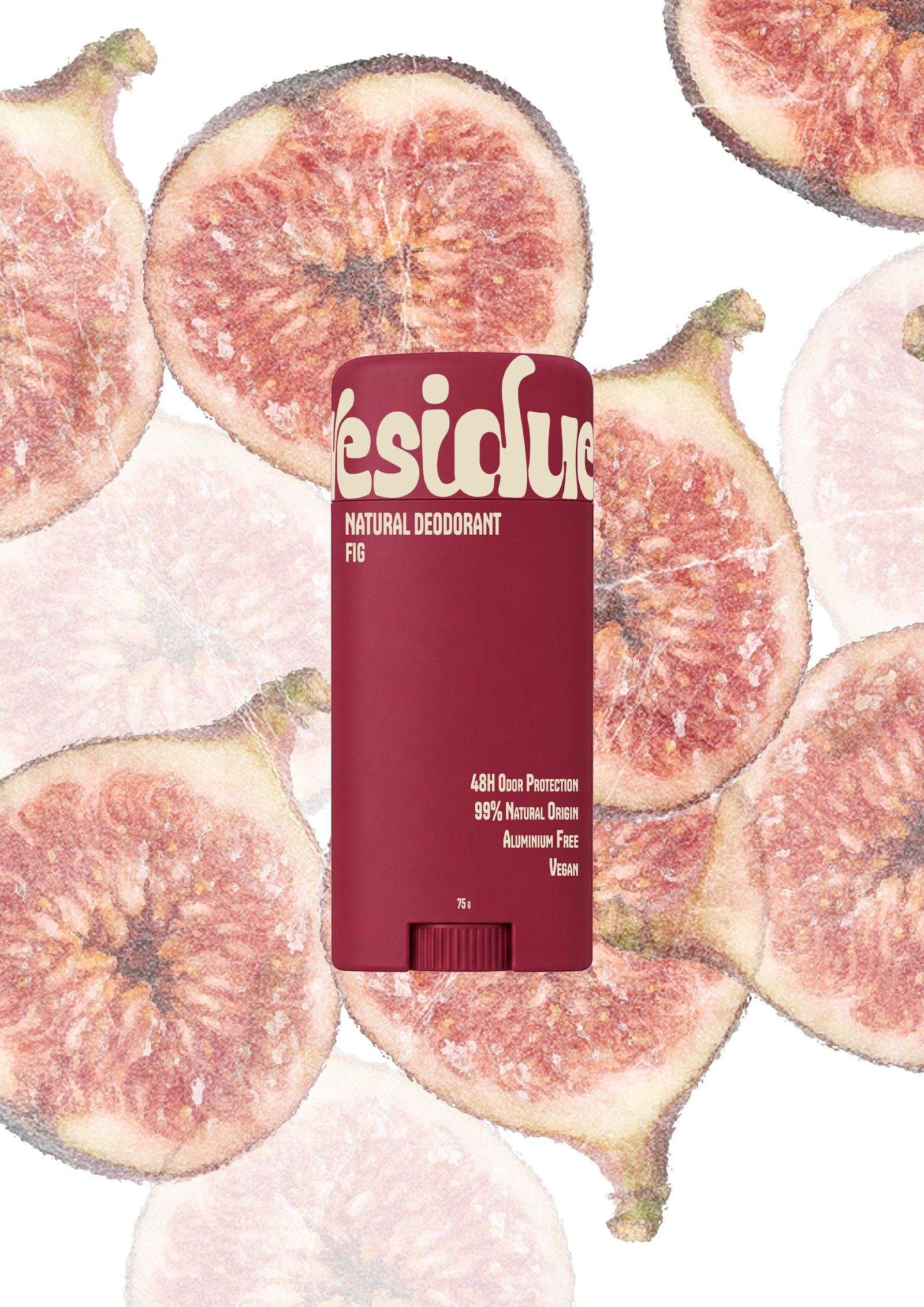 Déodorant Residue parfum figue parmi des figues coupées