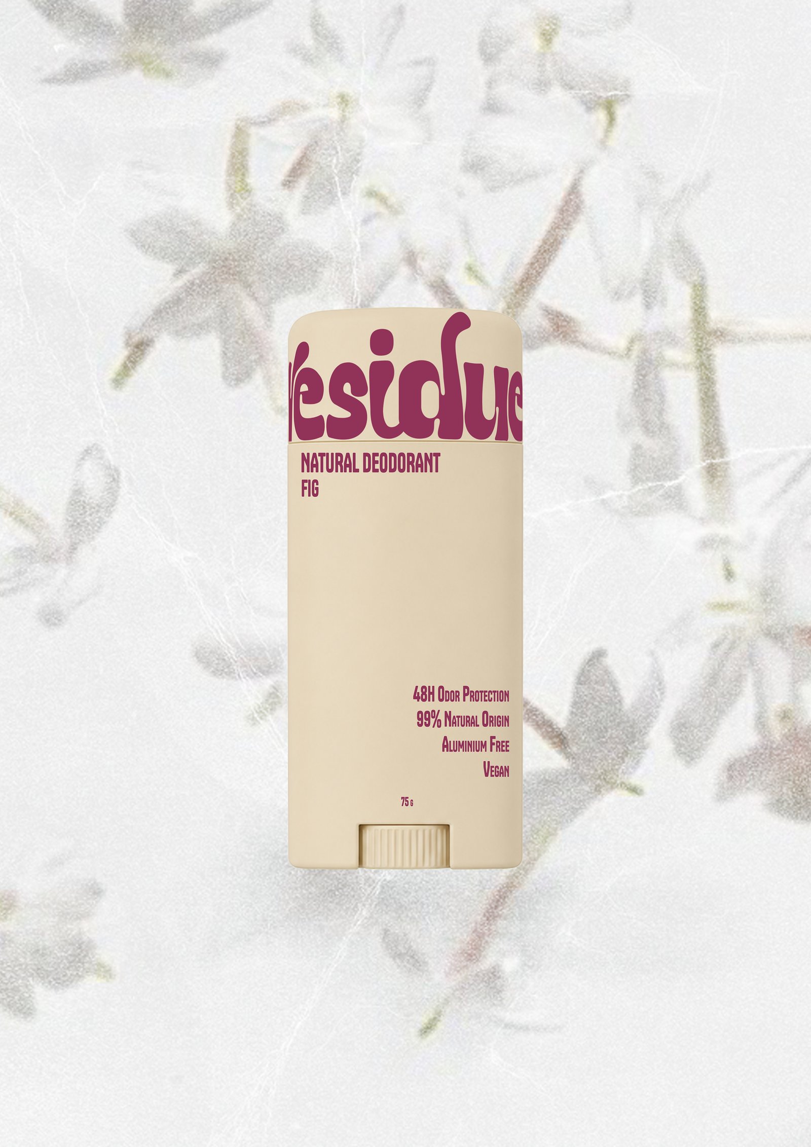 Déodorant Residue parfum jasmin parmi des fleurs de jasmin